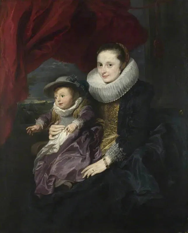 Portret kobiety i dziecka - Antoine van Dyck