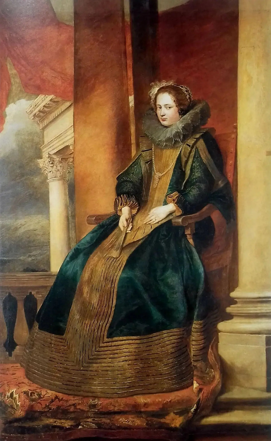 Portret kobiety z Genui siedzącej - Antoine van Dyck