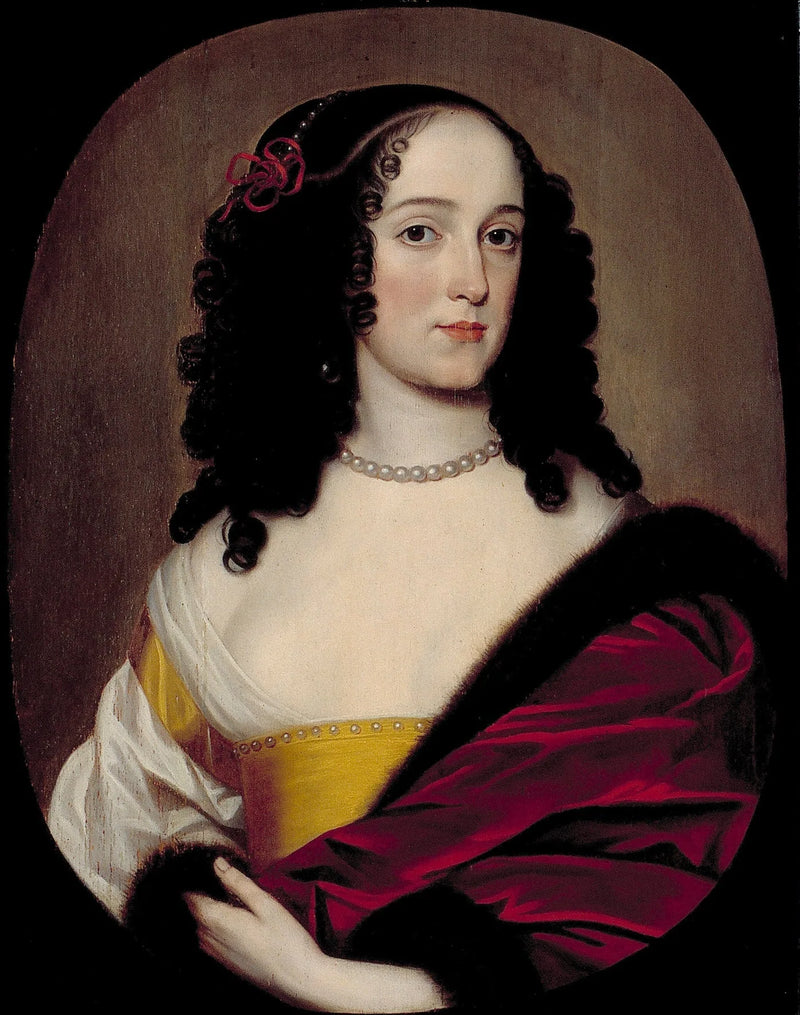 Portret kobiety, możliwe Anna Trajectina van Brederode (1625/26-1672), żona George'a Hermanna Reinharda, hrabiego von Wied - Gerrit van Honthorst