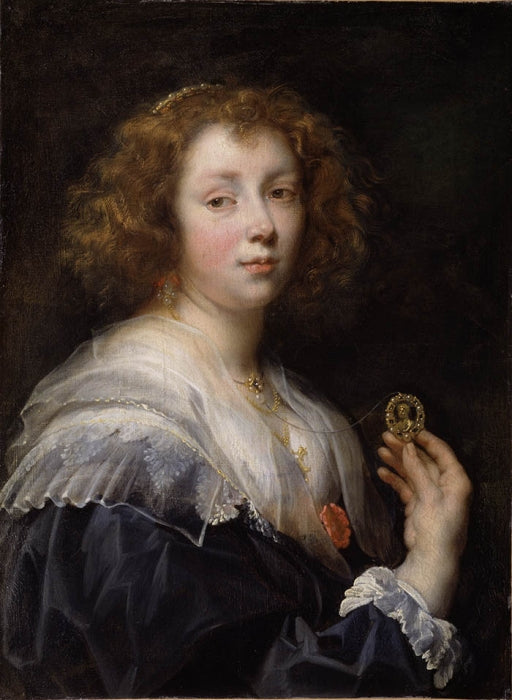 Portrait d'une femme, peut-être Elisabeth Jordaens, la fille aînée de l'artiste - Jacob Jordaens image 1 copie de tableau peinte à la main