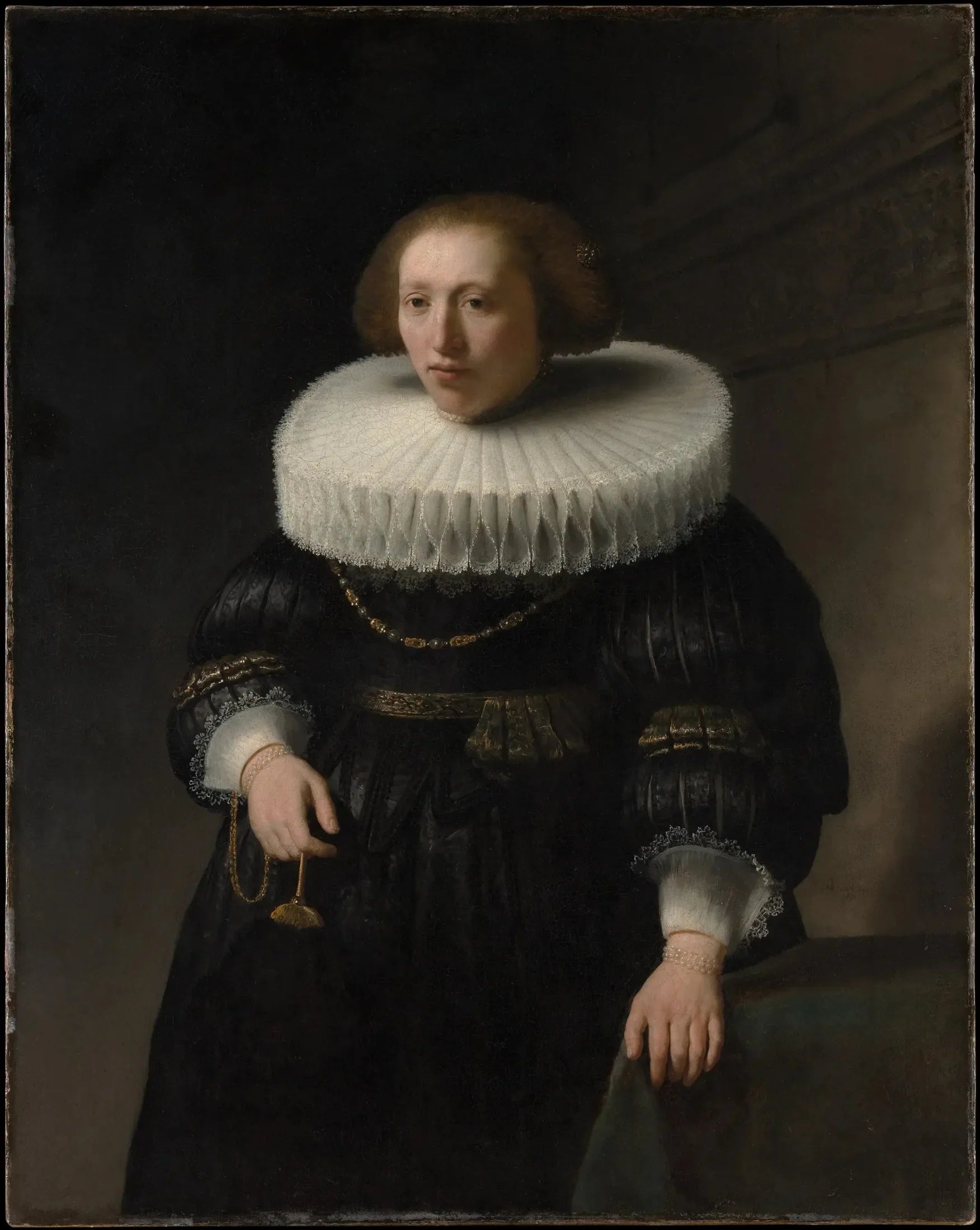 Portrait d'une femme, probablement membre de la famille Van Beresteyn - Rembrandt image 1 copie de tableau peinte à la main