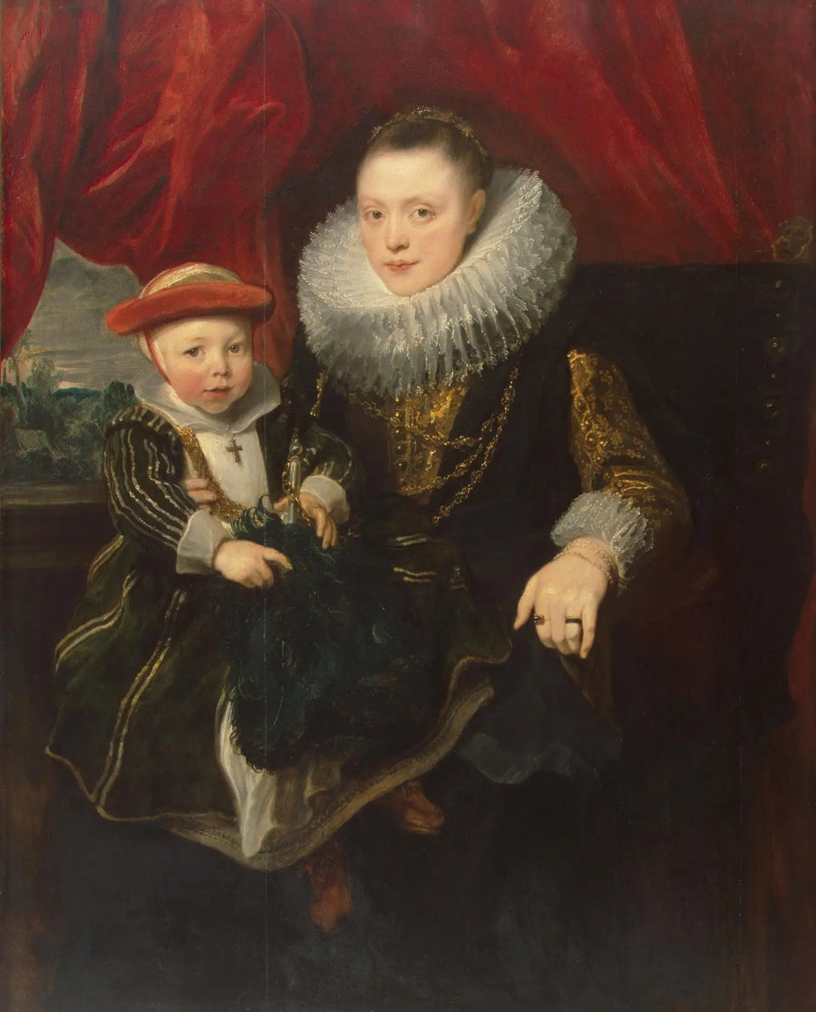 Portret młodej kobiety z dzieckiem - Antoine van Dyck