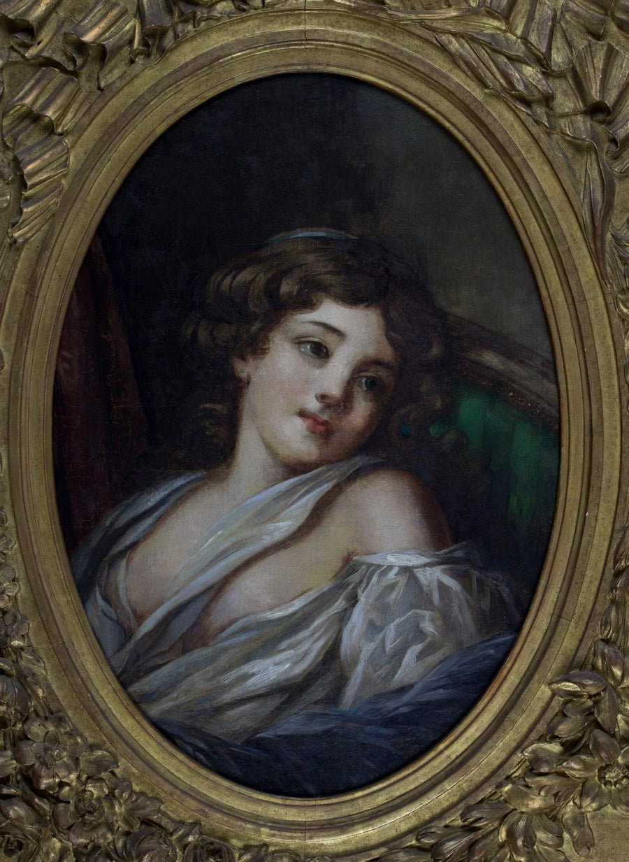 Portret młodej kobiety - Jean-Baptiste Greuze