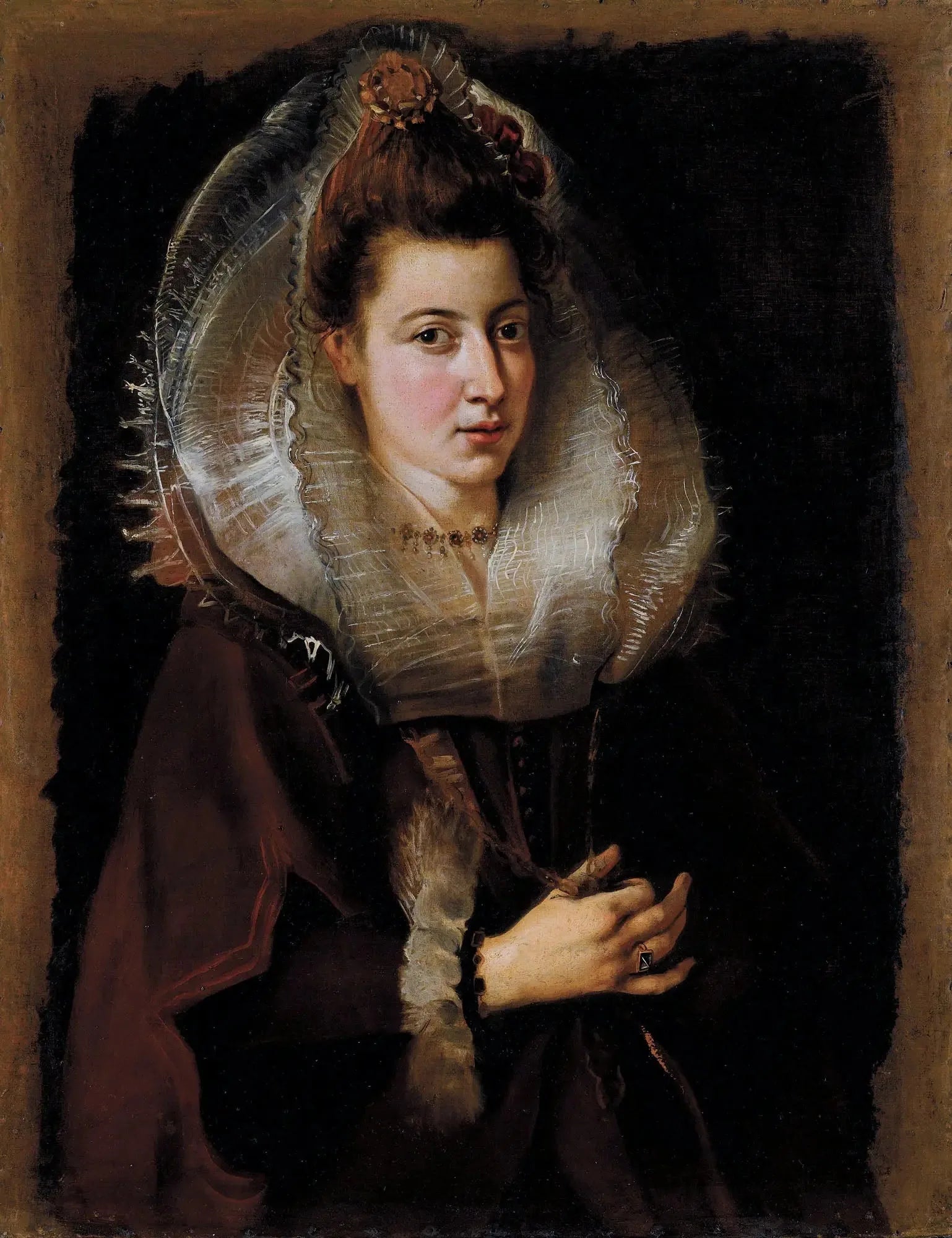 Portrait d'une jeune femme - Peter Paul Rubens image 1 tableau peint à l’huile sur toile