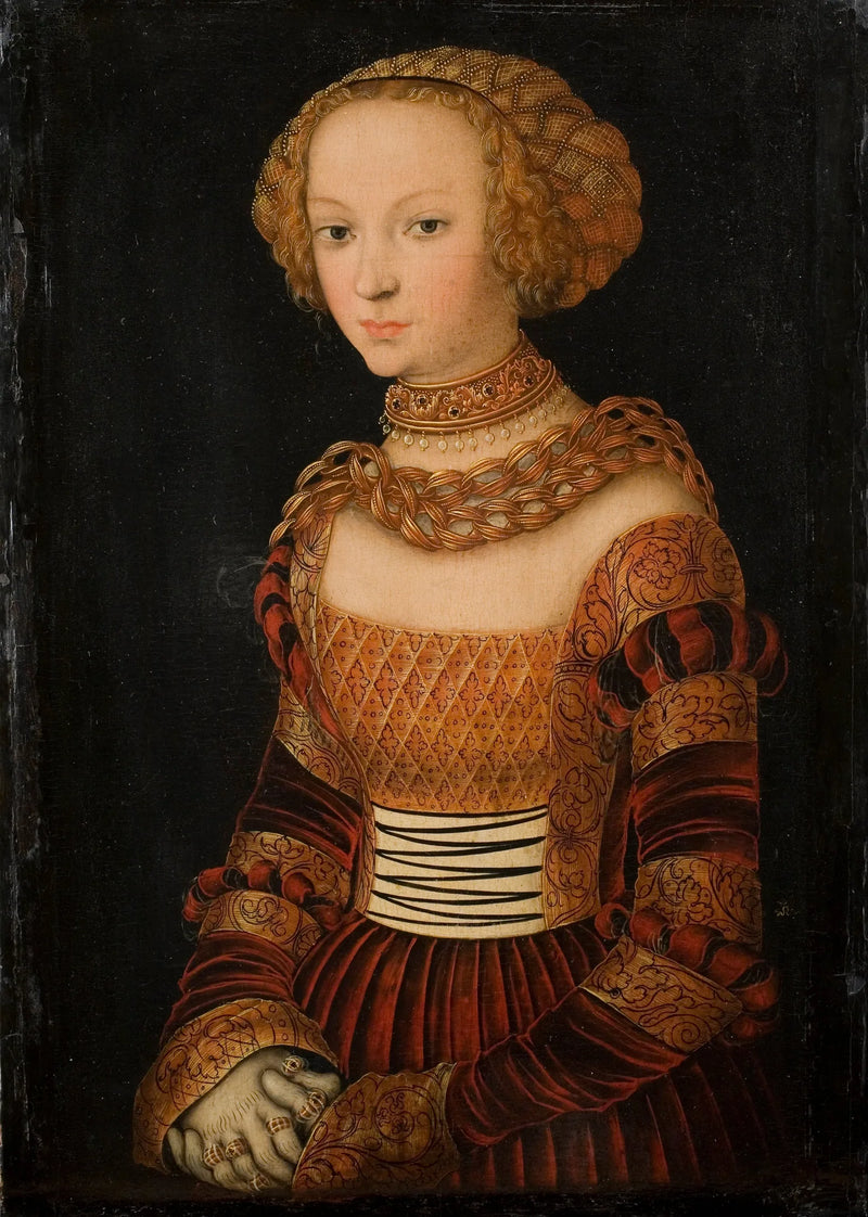 Portret młodej kobiety. Księżniczka Emilie z Saksonii? - Lucas Cranach Starszy