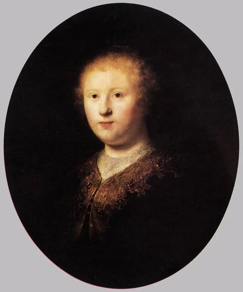 Portrait d'une jeune femme. - Rembrandt image 1 reproduction de peinture à l’huile