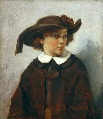 Portrait d'une jeune fille - Gustave Courbet image 1 reproduction artisanale de tableau