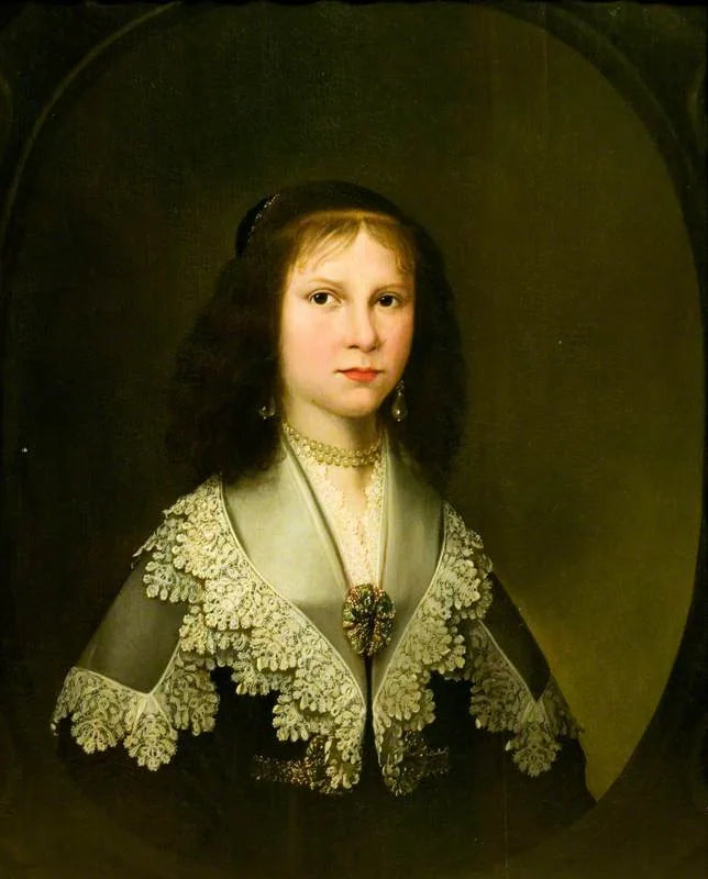 Portret młodej dziewczyny w koronkowym kołnierzu - Gerrit van Honthorst