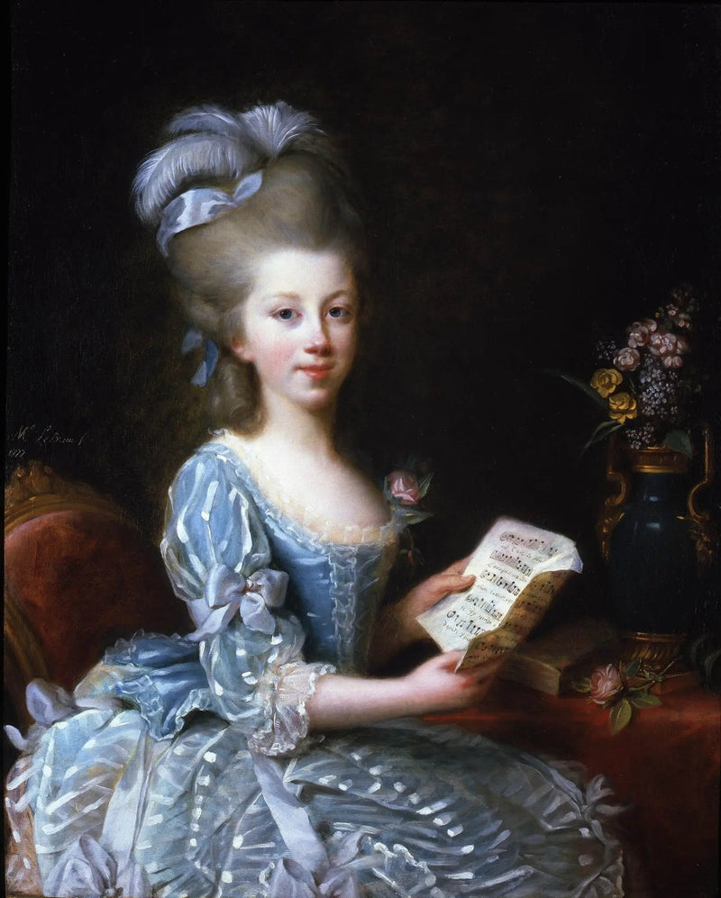 Portret młodej muzyczki - Élisabeth Vigée Le Brun