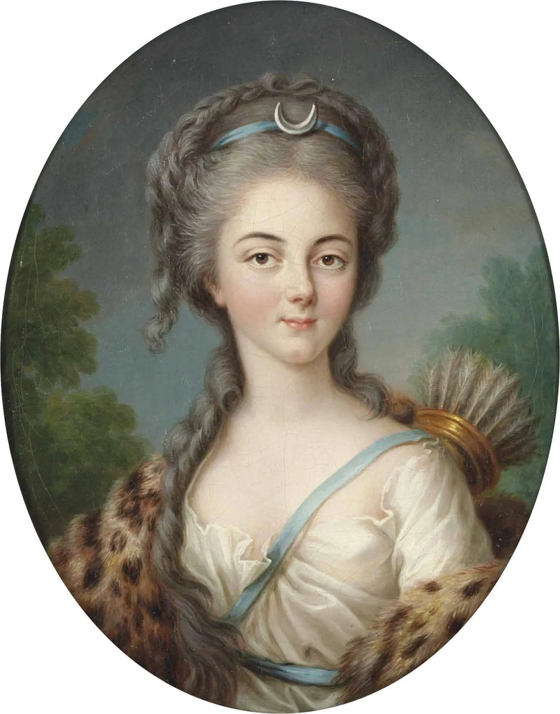 Portret Anne Charlotte de Lorraine, Mademoiselle de Brionne, jako Diana - Élisabeth Vigée Le Brun