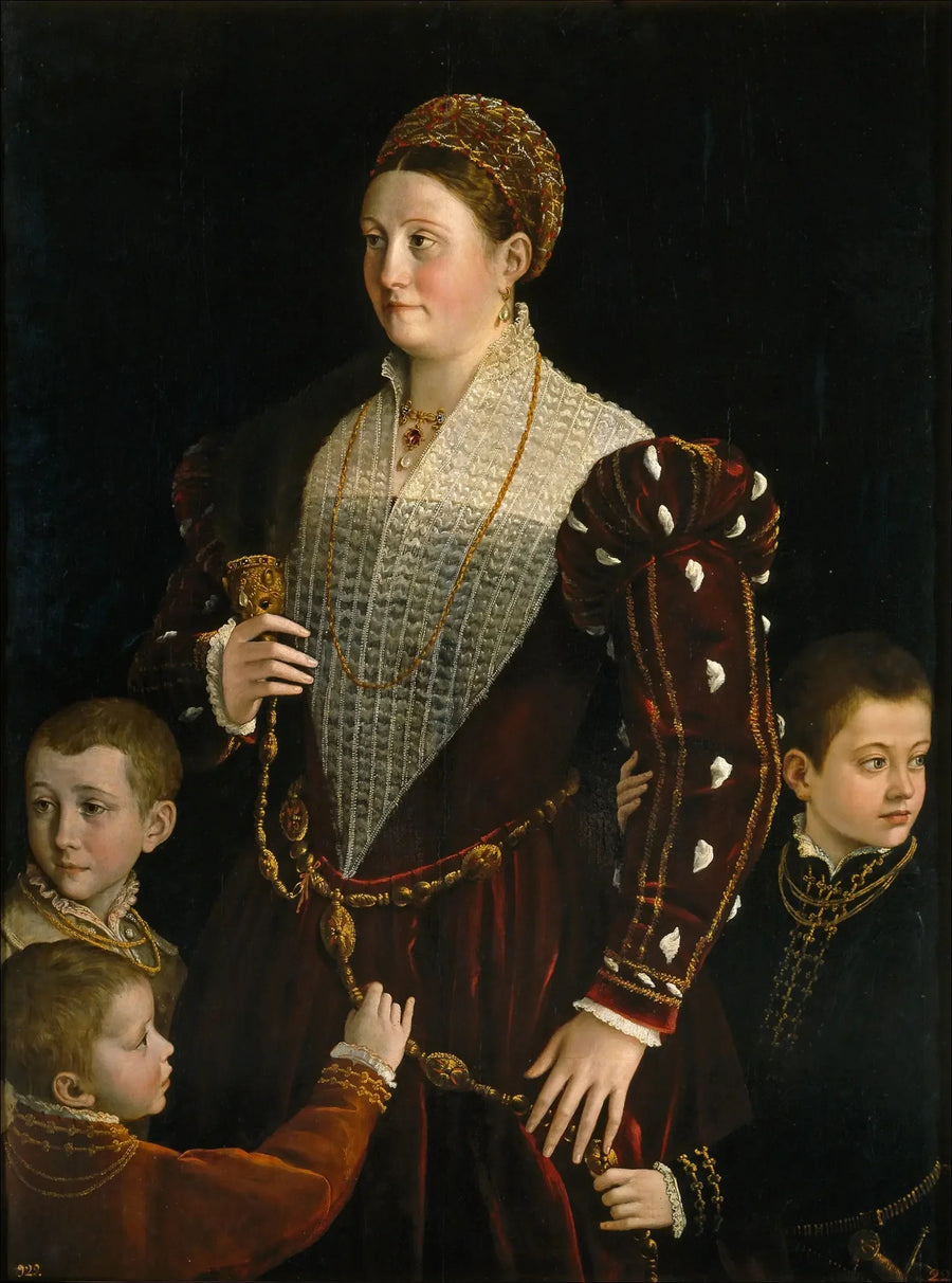 Portret Camilli Gonzagi i jej trzech synów - Parmigianino