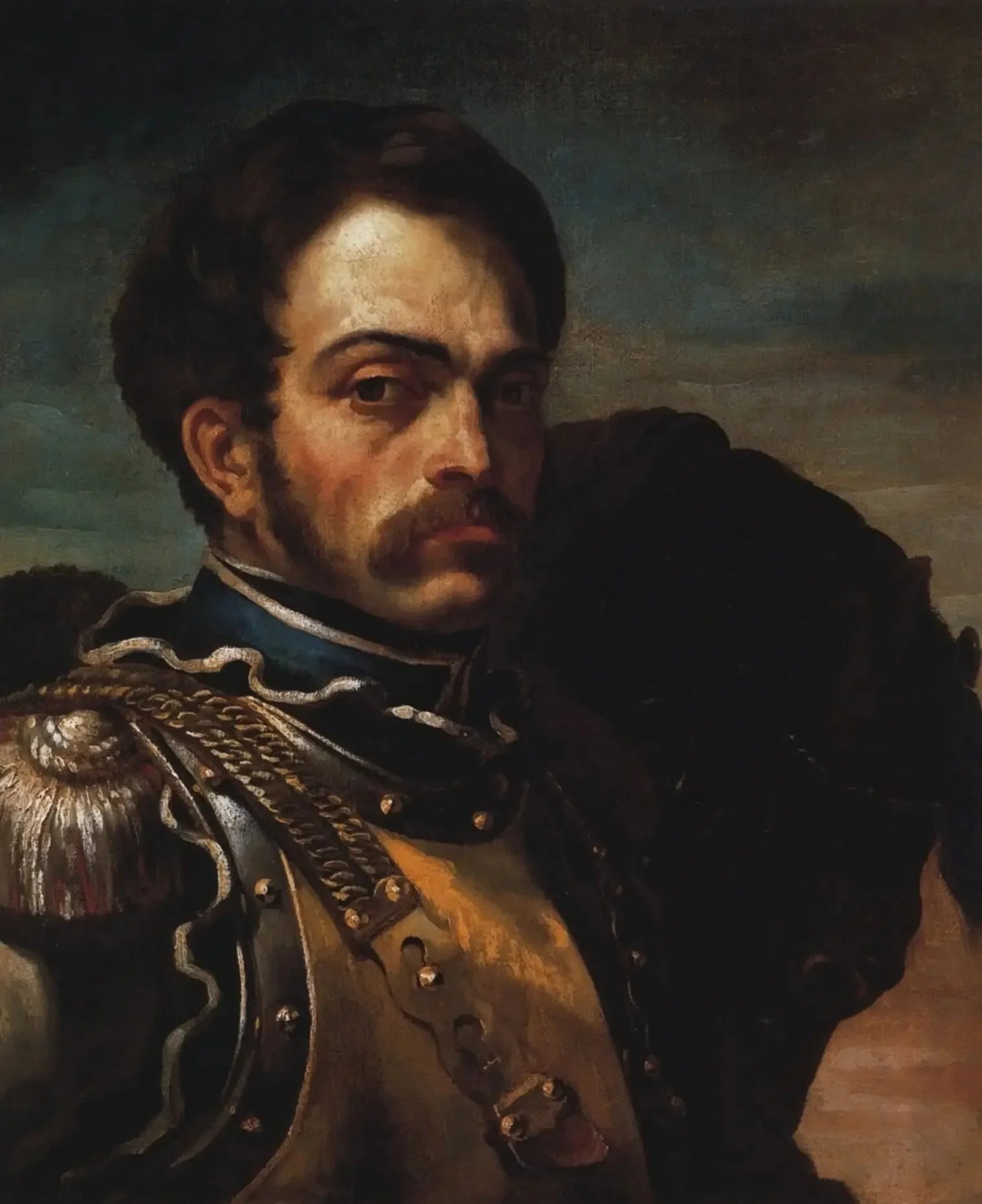Portrait de carabinier - Théodore Géricault image 1 reproduction artisanale de tableau