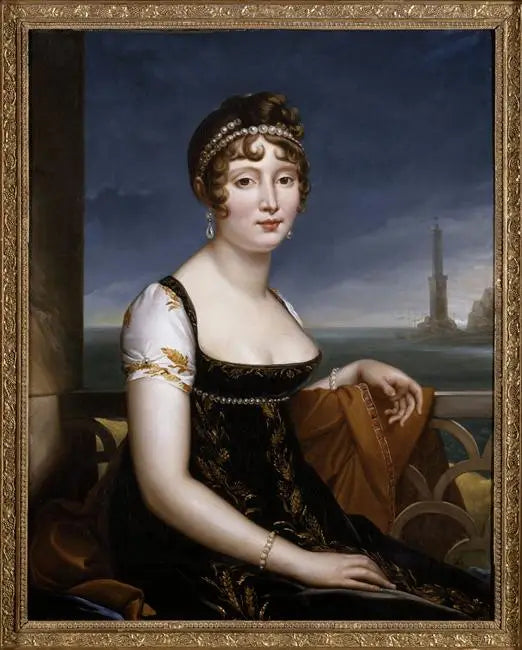 Portret Caroline Murat przed Zatoką Neapolitańską - François Gérard