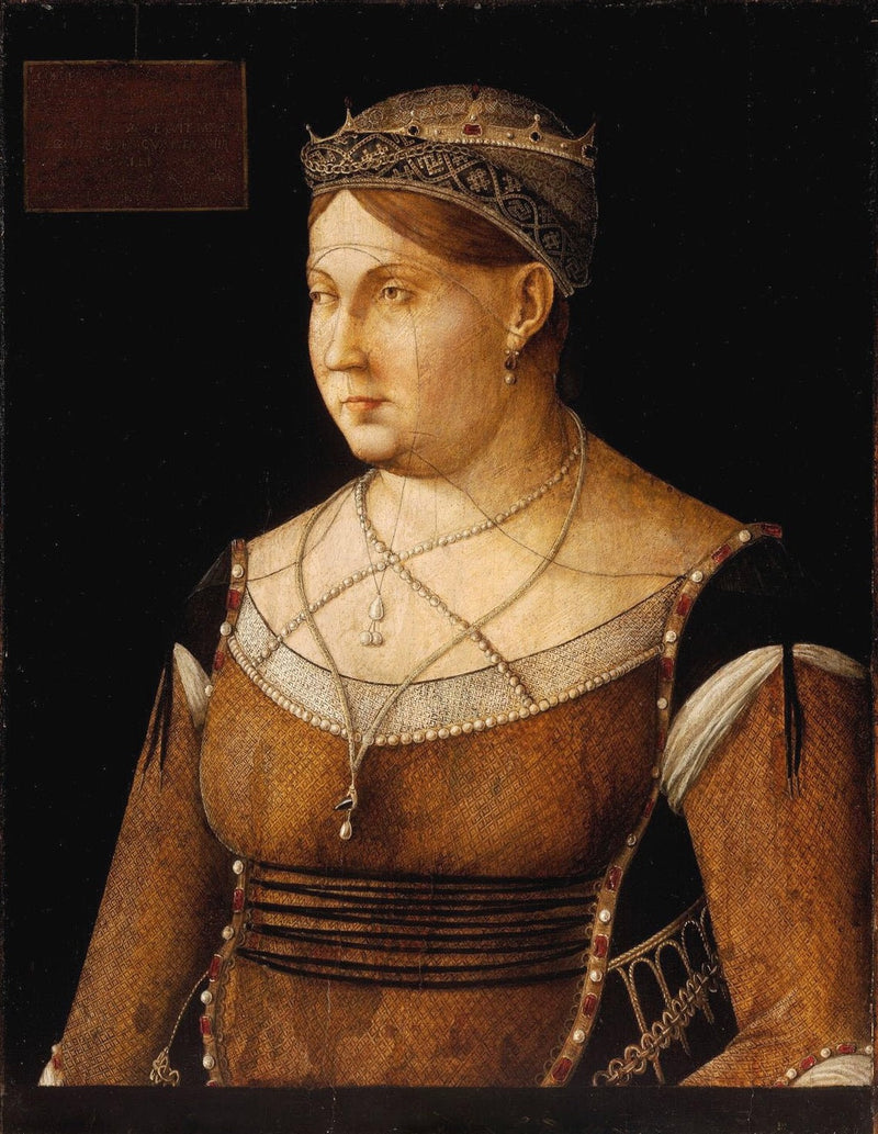 Portret Katarzyny Cornaro, królowej Cypru - Gentile Bellini
