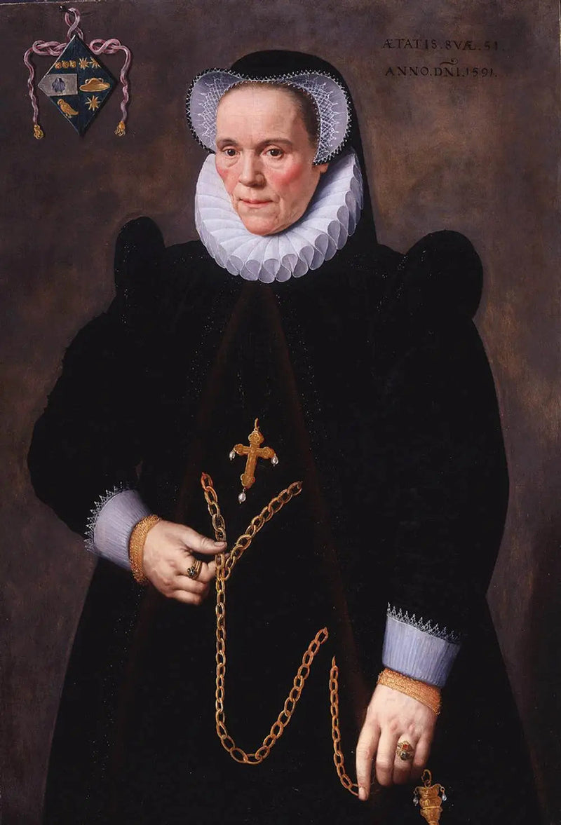 Portret Katarzyny van Damme, żony François de Groote - Frans Pourbus Młodszy