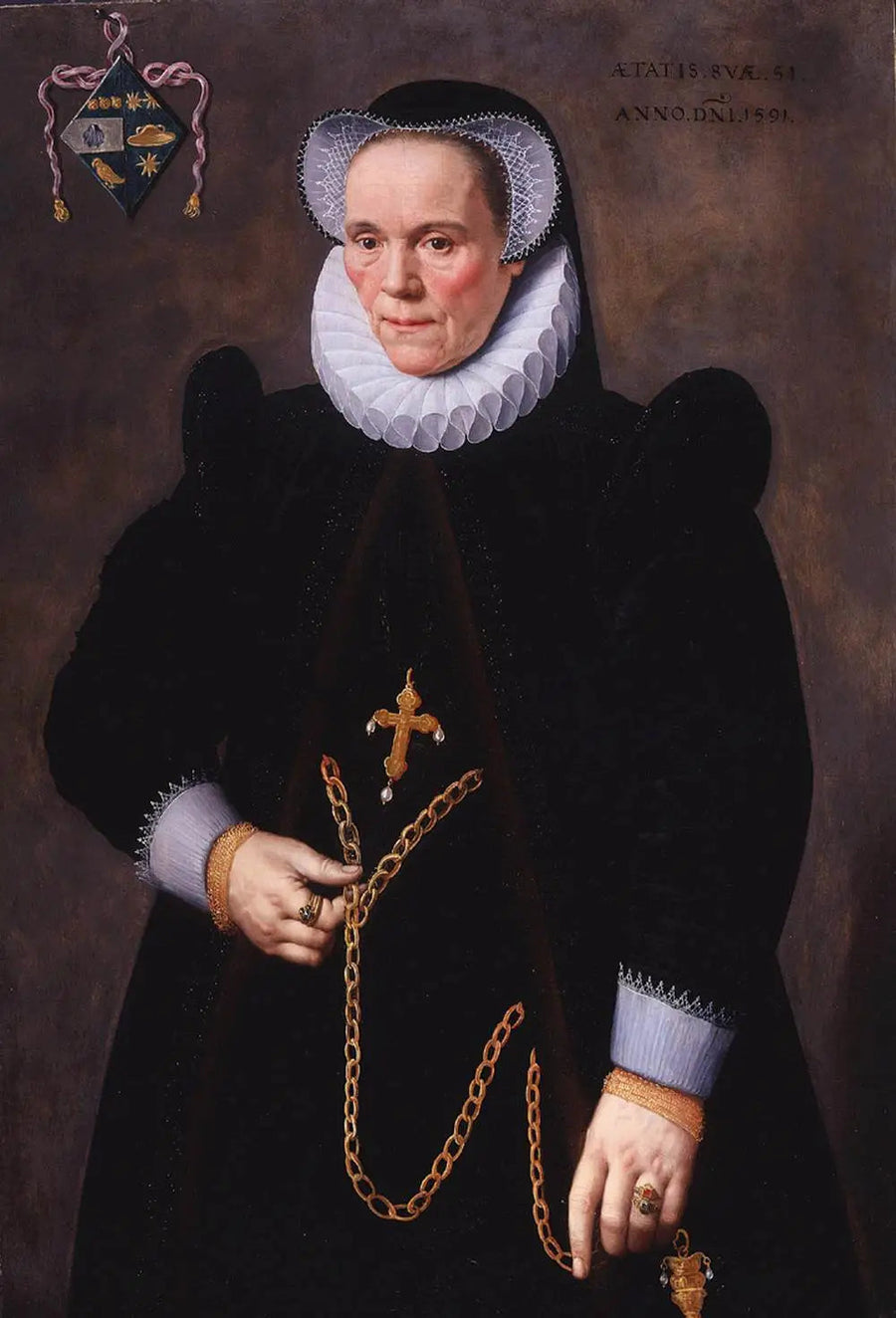 Portret Katarzyny van Damme, żony François de Groote - Frans Pourbus Młodszy