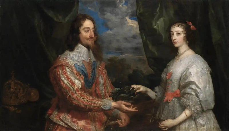 Portret Karola I i królowej Henriette-Marie - Antoine van Dyck