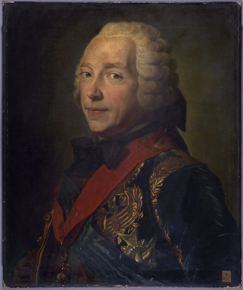 Portret Charles-Louis-Auguste Fouquet, księcia de Belle-Isle (1684-1761), marszałka Francji - Maurice-Quentin de La Tour