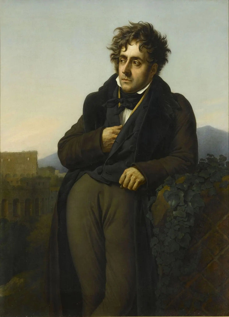 Portret Chateaubrianda medytującego nad ruinami Rzymu - Anne-Louis Girodet