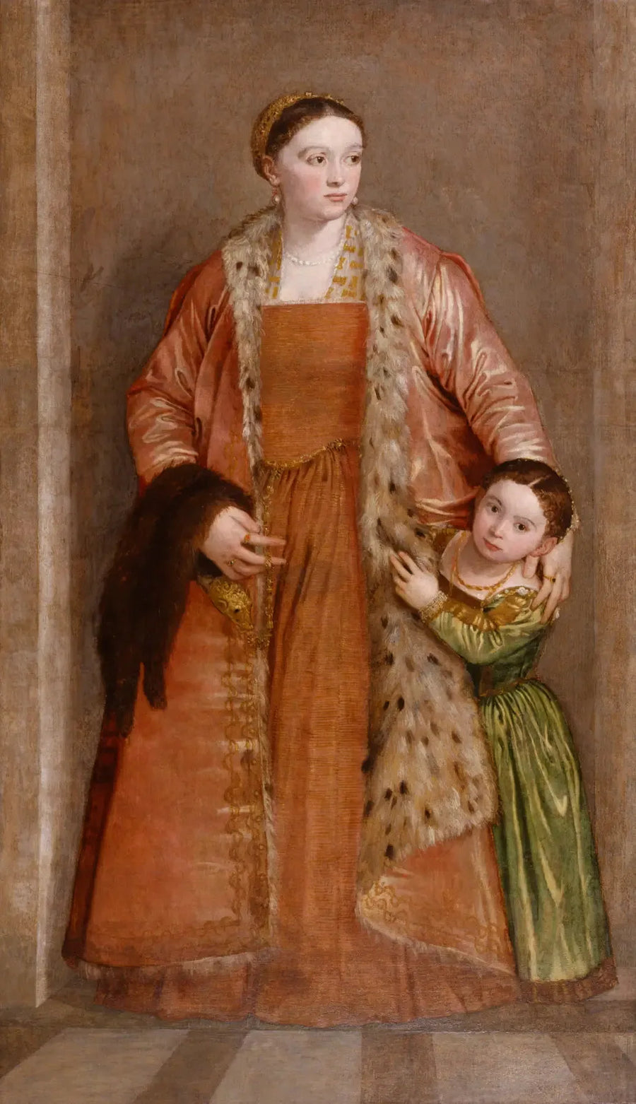 Portret hrabiny Livii da Porto Thiene i jej córki Deidamii - Paul Véronèse
