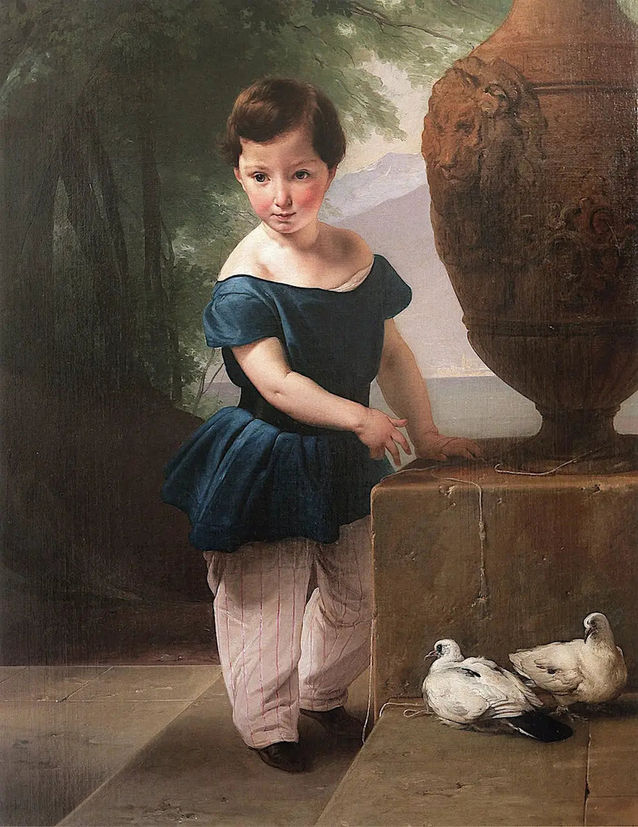 Portret Don Giulio Vigoni jako dziecko - Francesco Hayez