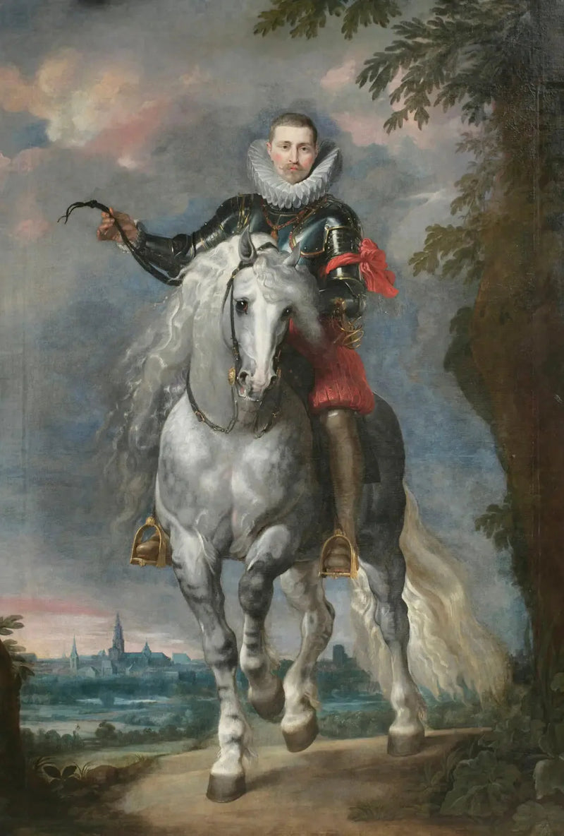 Portret Don Rodrigue Calderona na koniu - Peter Paul Rubens
