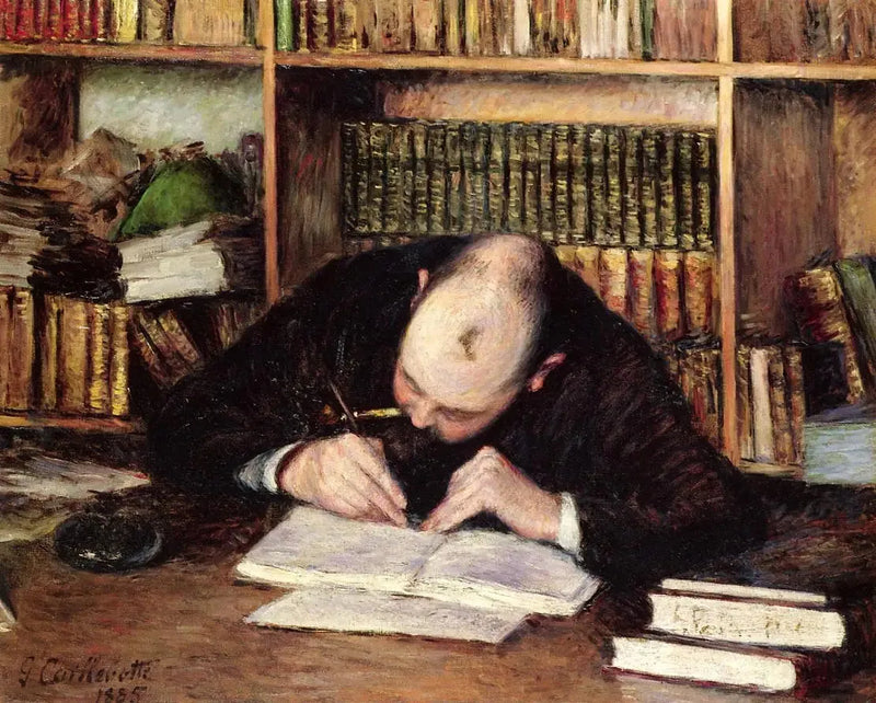 Portret Émile-Jean Fontaine, bibliotekarza - Gustave Caillebotte
