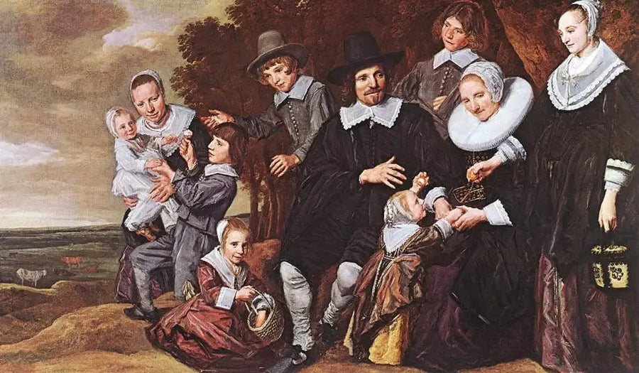 Portret rodziny na tle krajobrazu - Frans Hals