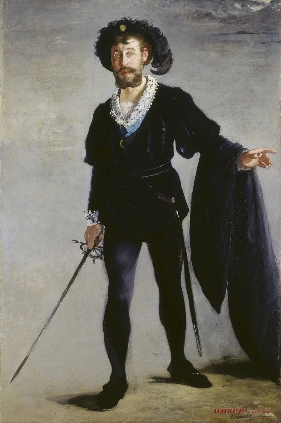 Portret Faure'a w roli Hamleta - Édouard Manet
