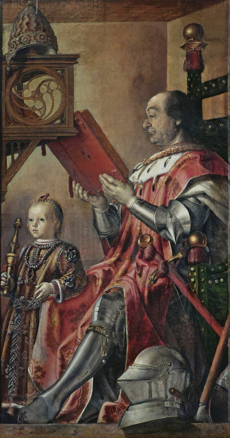 Portret Federico da Montefeltro i syna Guidobaldo - Pedro Berruguete