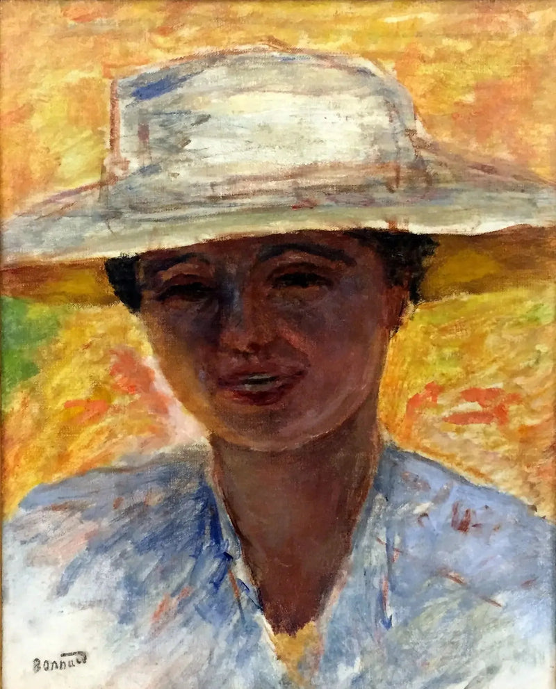 Portret kobiety w dużym kapeluszu - Pierre Bonnard