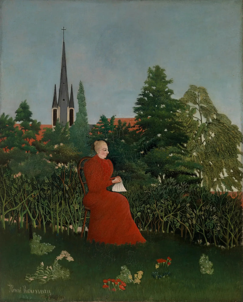 Portret kobiety w pejzażu - Henri Rousseau