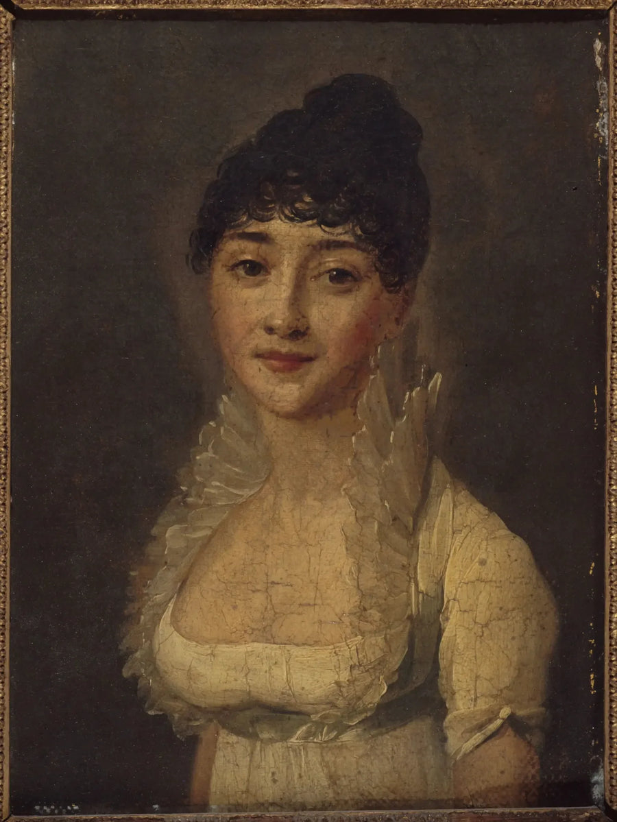 Portret kobiety w białej sukni - Louis-Leopold Boilly