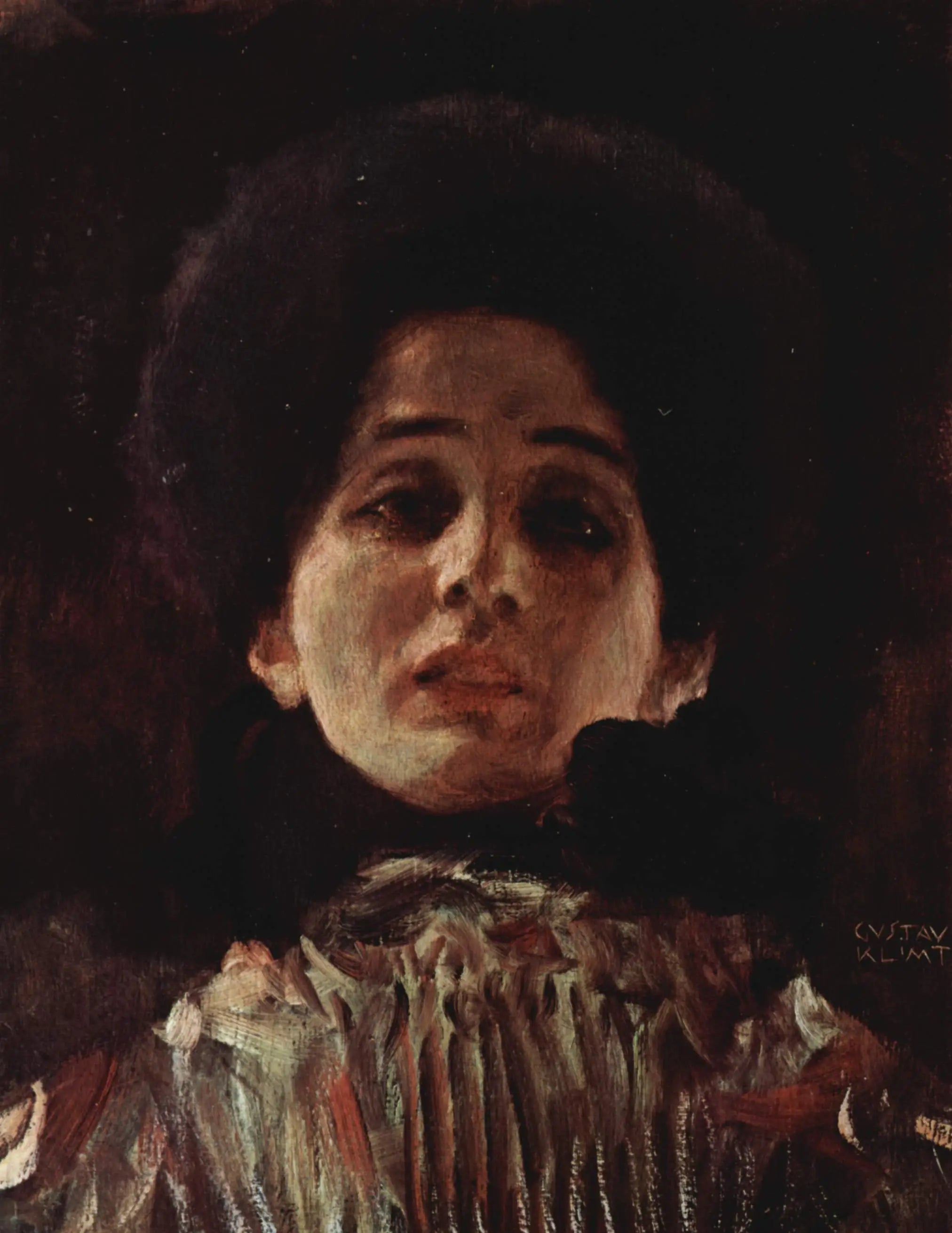 Reproduction du tableau « Portrait de femme - Gustav Klimt » par Alpha Reproduction en peinture à l’huile