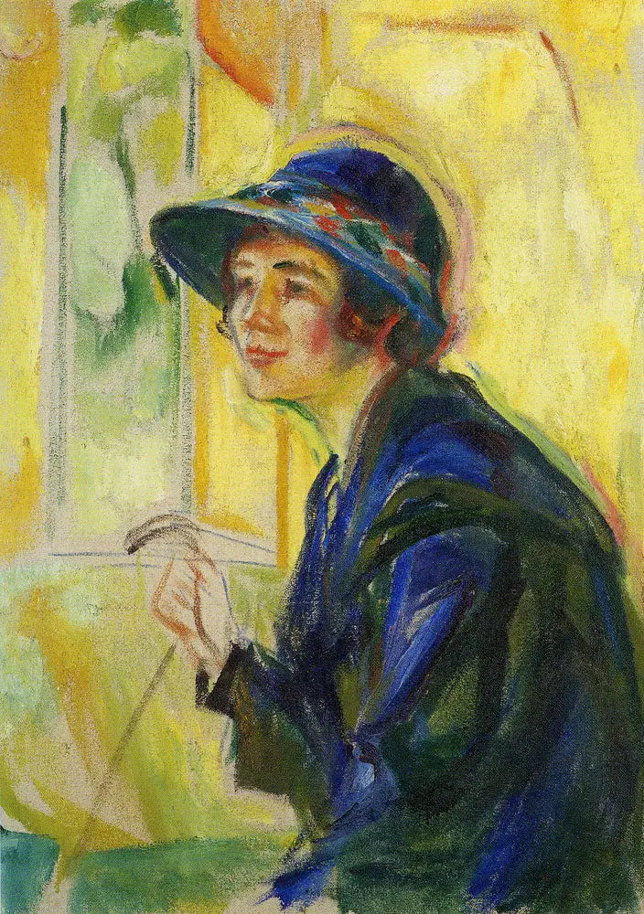 Portret kobiety na żółtym tle - Edvard Munch