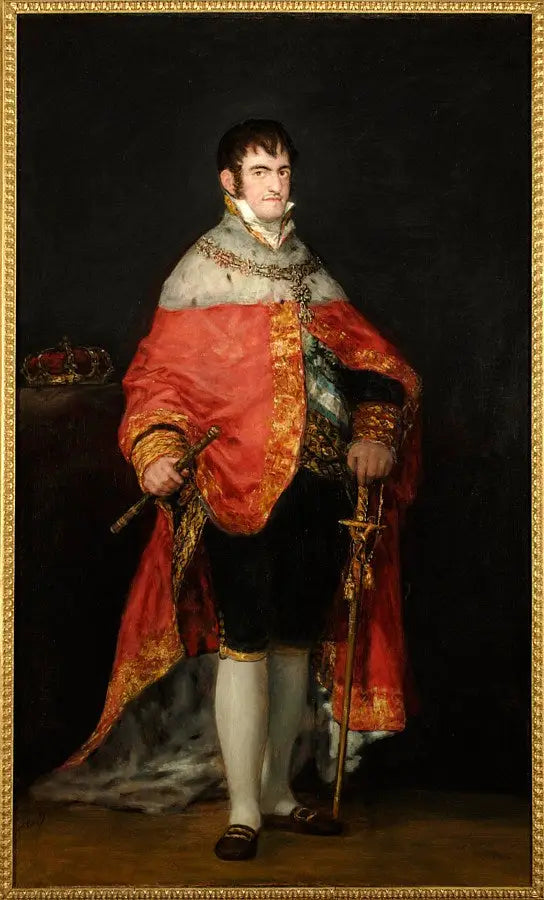 Portret Ferdynanda VII w jego królewskim płaszczu - Francisco de Goya