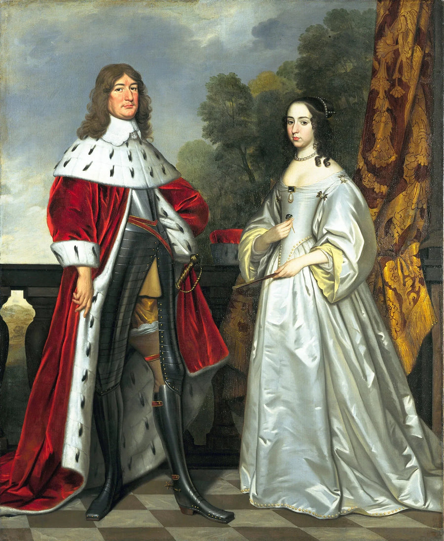 Portret Frédérica Wilhelma, elektora brandenburskiego, oraz Louise-Henriette z Nassau - Gerrit van Honthorst