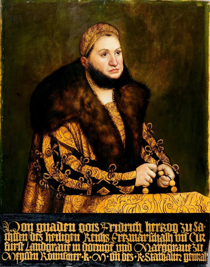 Portret Fryderyka III Mądrego, elektor Saksonii - Lucas Cranach Starszy