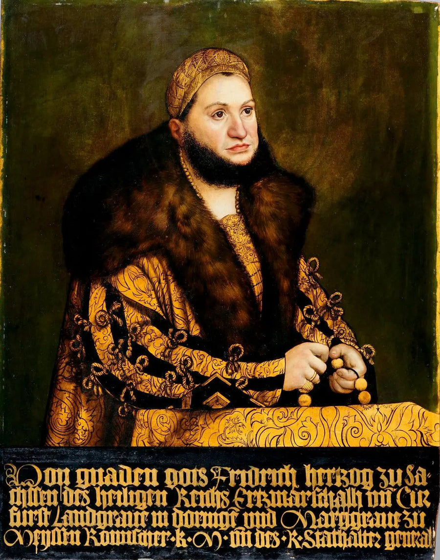 Portret Fryderyka III Mądrego, elektor Saksonii - Lucas Cranach Starszy