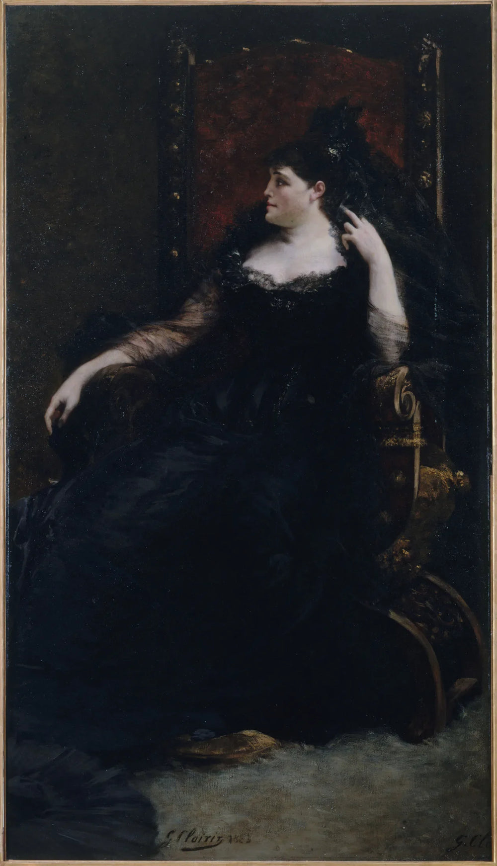 Portrait de Gabrielle Krauss (1842-1906), chanteuse - Georges Clairin image 1 reproduction d’œuvre d’art à l’huile