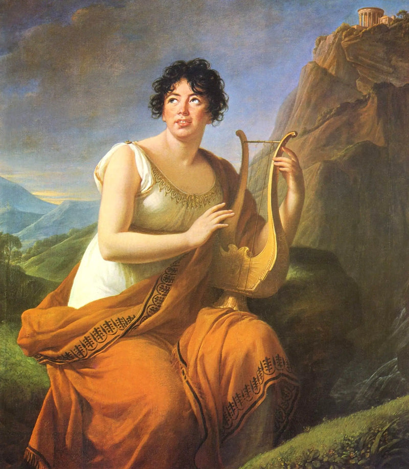 Portret Germaine de Staël jako Corinne na przylądku Misène - Élisabeth Vigée Le Brun