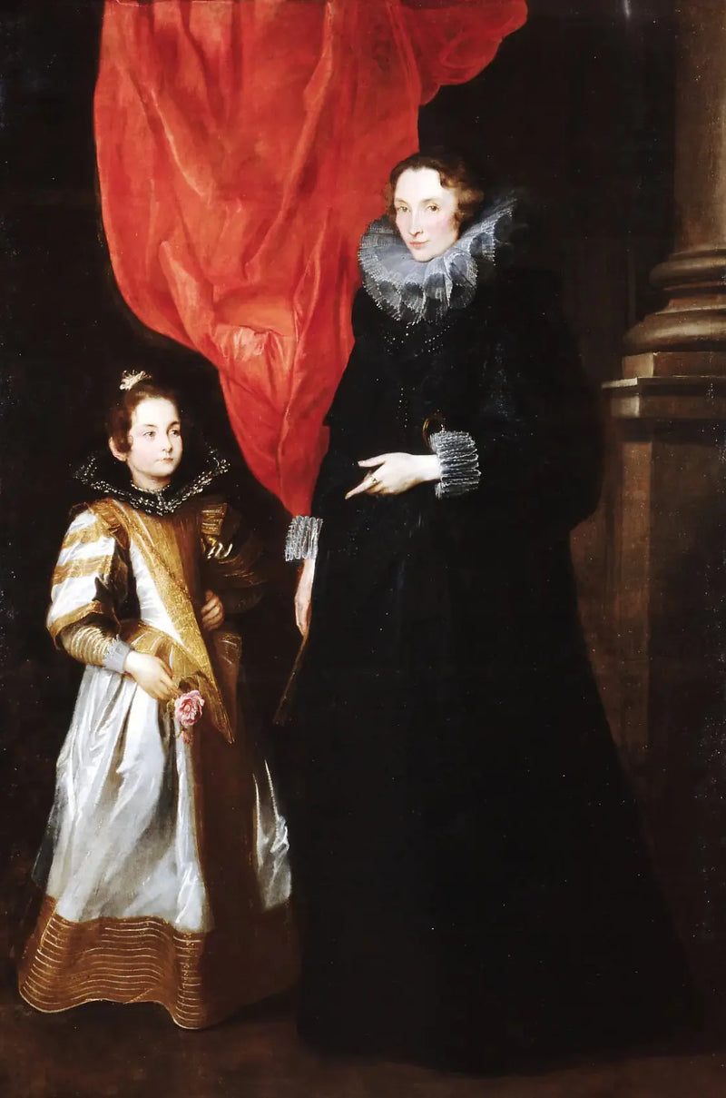 Portret Geronimy Sale Brignole z córką Marią Aurelią - Antoine van Dyck