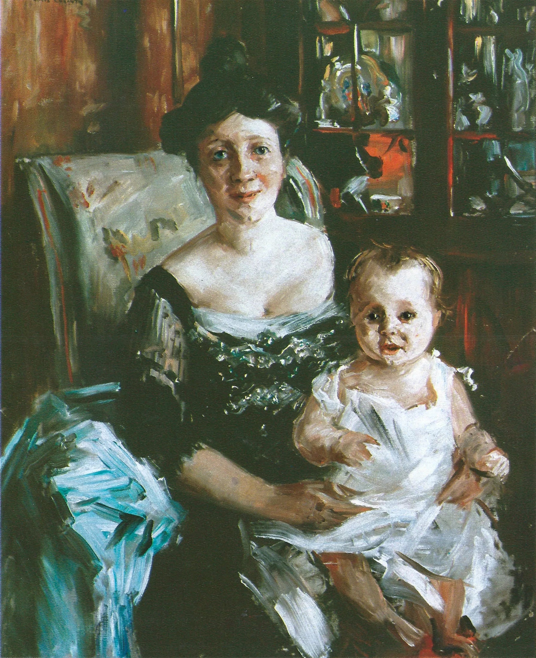 Portrait de Gertrud Mainzer avec Lucie - Lovis Corinth image 1 tableau peint à l’huile sur toile