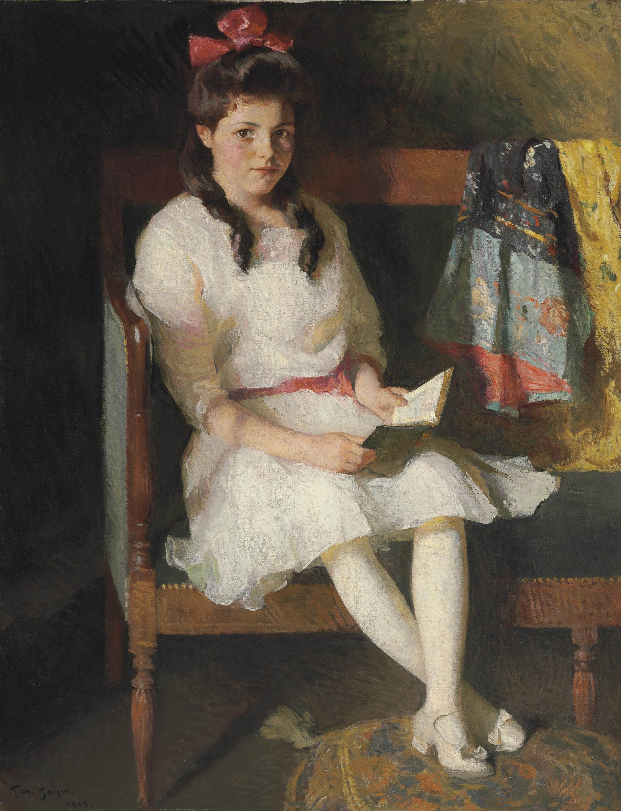 Portrait de Gertrude Russell - Frank Weston Benson - Alpha Reproduction