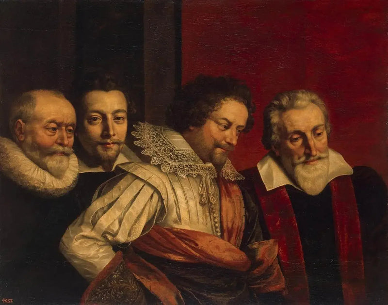 Grupowy portret czterech członków Rady Paryża (fragment utraconego obrazu) - Frans Pourbus Młodszy