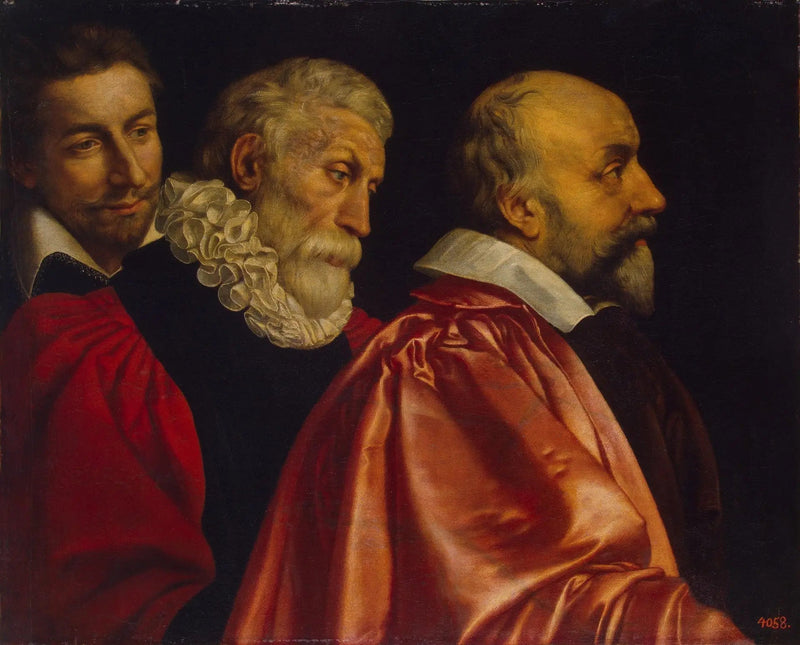 Grupowy portret trzech członków Rady Paryża (fragment utraconego obrazu) - Frans Pourbus Młodszy