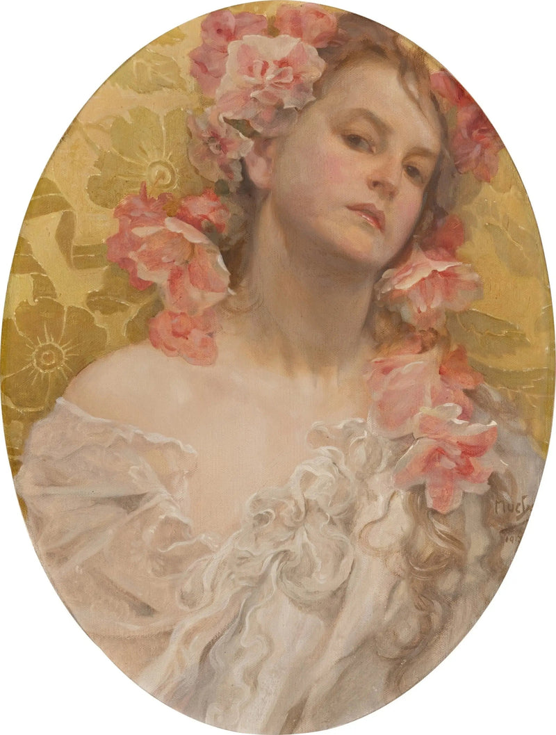 Portret Hanny Vitousek - Alphonse Mucha
