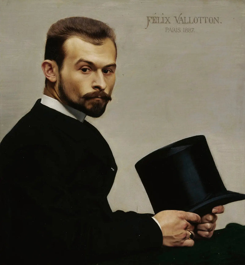 Portret Jasinskiego trzymającego kapelusz - Félix Vallotton