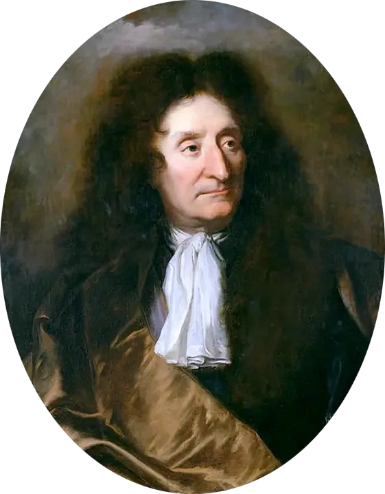 Portret Jeana de La Fontaine'a (1621-1695), poeta - Hyacinthe Rigaud