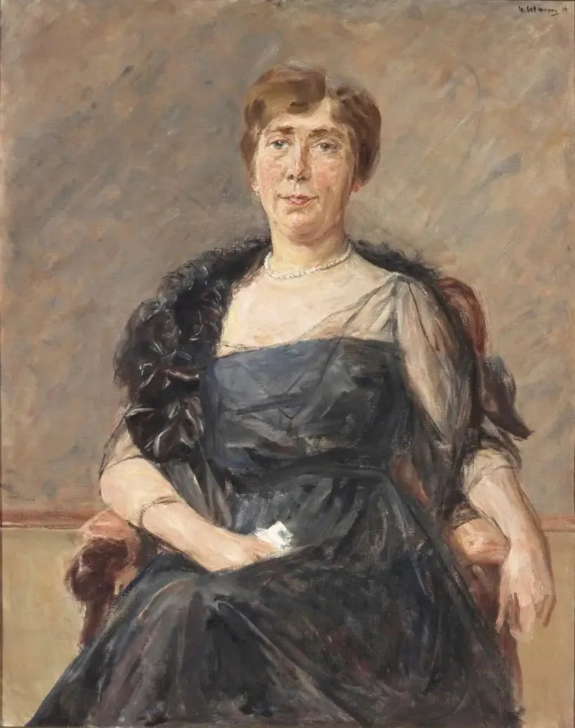Portret Jeanette Cornelii A. Onnes van Nijenrode-Cockuijt (1883-1936) - Max Liebermann